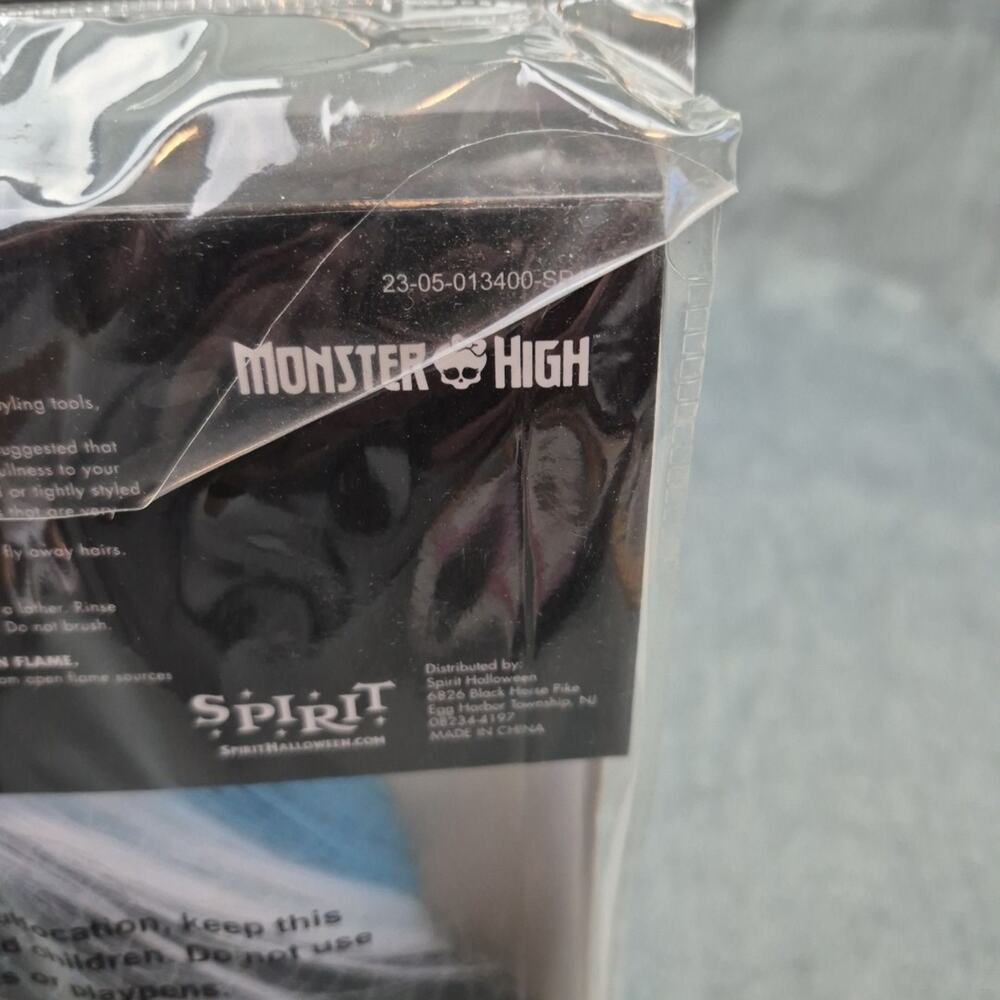 Monster High Frankie Stein Cosplay Child Wig Spirit Halloween Costume Sealed New - Picture 8 of 8